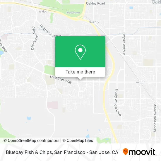 Bluebay Fish & Chips map