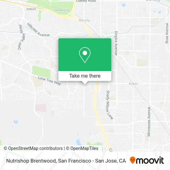 Nutrishop Brentwood map
