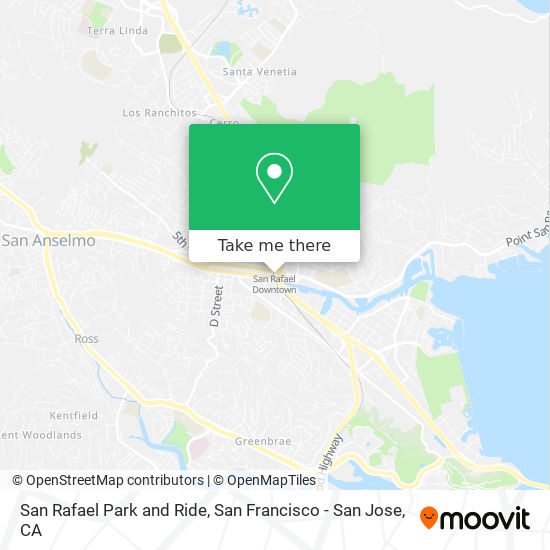 San Rafael Park and Ride map