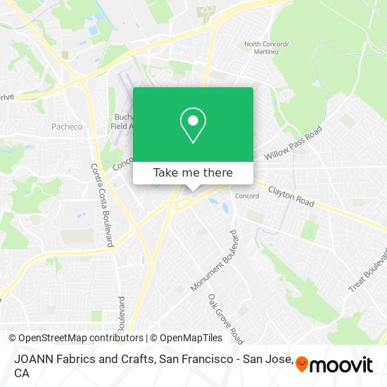 JOANN Fabrics and Crafts map