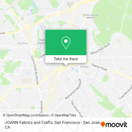 Mapa de JOANN Fabrics and Crafts