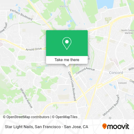 Star Light Nails map