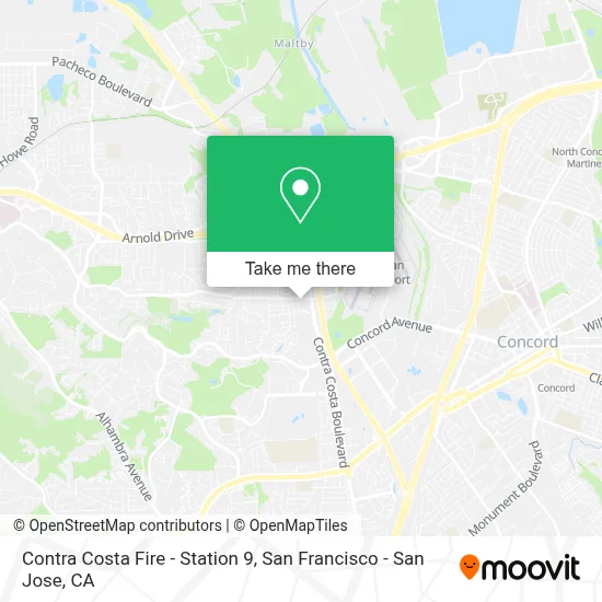 Contra Costa Fire - Station 9 map