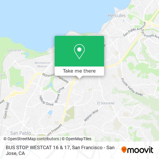 Mapa de BUS STOP WESTCAT 16 & 17