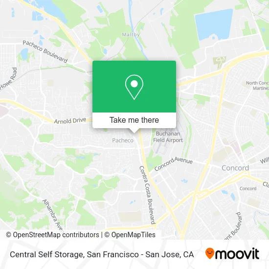 Central Self Storage map