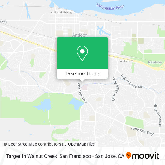 Target In Walnut Creek map