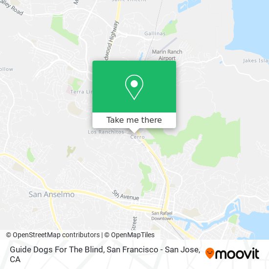 Mapa de Guide Dogs For The Blind