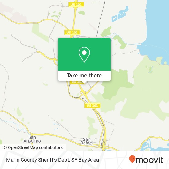 Marin County Sheriff's Dept map