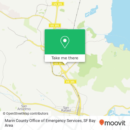 Marin County Office of Emergency Services map