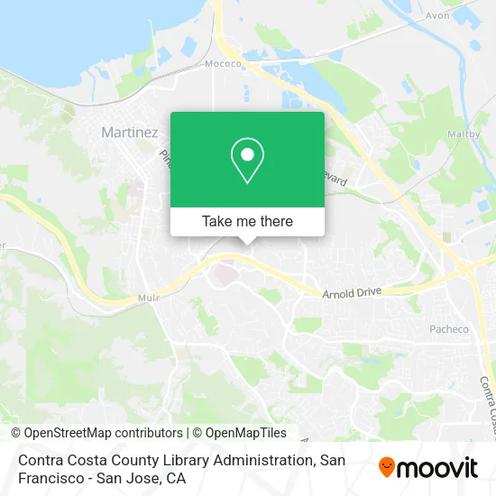 Mapa de Contra Costa County Library Administration