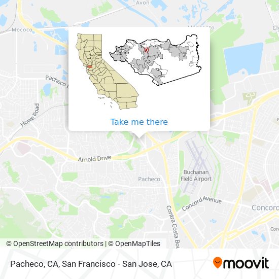 Pacheco, CA map
