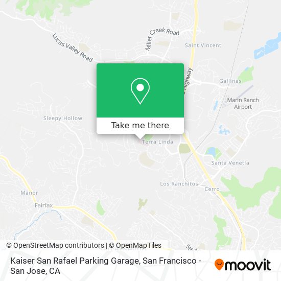 Kaiser San Rafael Parking Garage map