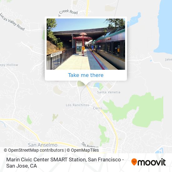 Marin Civic Center SMART Station map