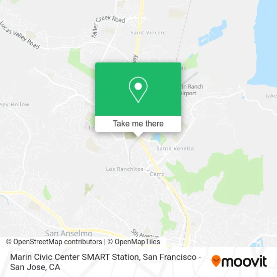 Mapa de Marin Civic Center SMART Station