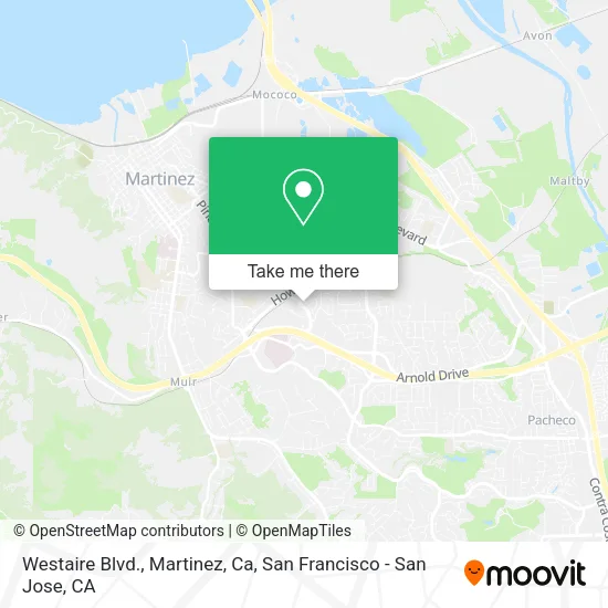 Mapa de Westaire Blvd., Martinez, Ca