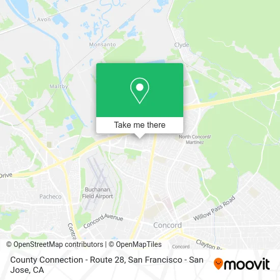 County Connection - Route 28 map