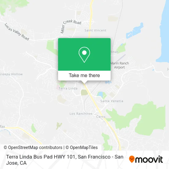Mapa de Terra Linda Bus Pad HWY 101