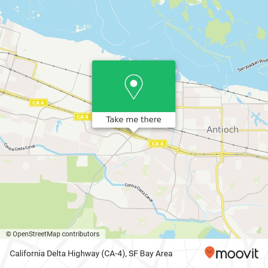 California Delta Highway (CA-4) map