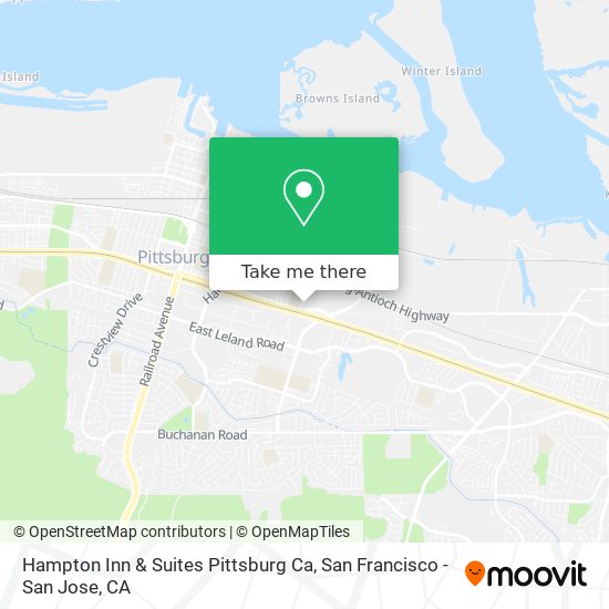 Hampton Inn & Suites Pittsburg Ca map