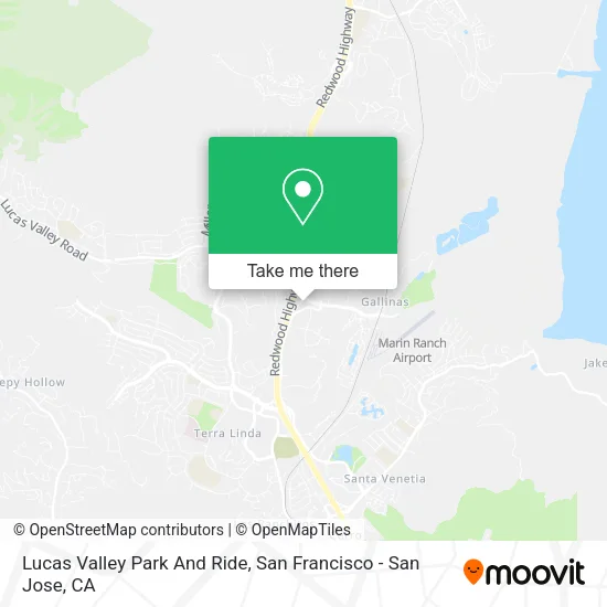 Mapa de Lucas Valley Park And Ride