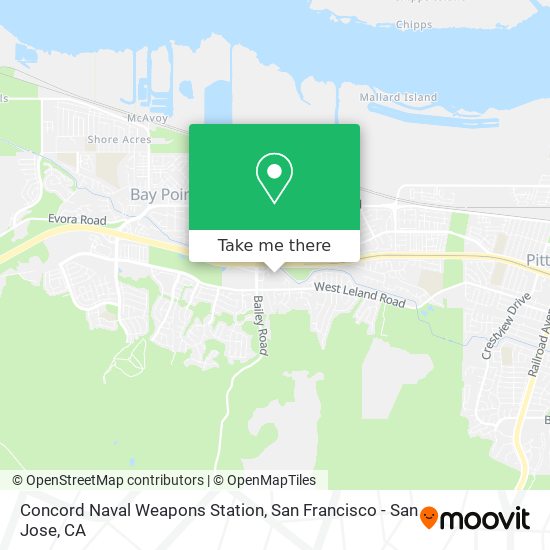 Concord Naval Weapons Station map