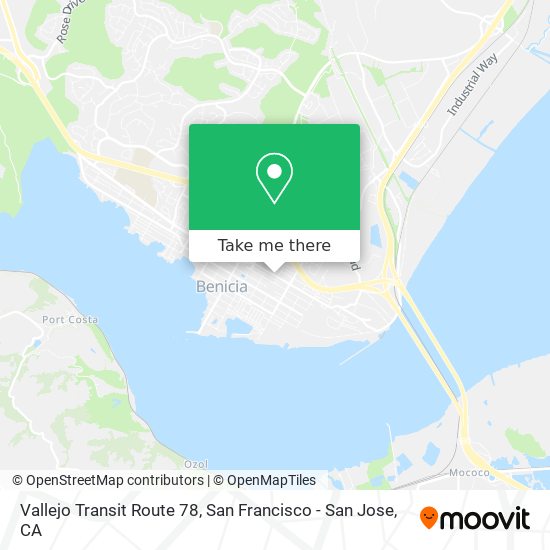 Vallejo Transit Route 78 map