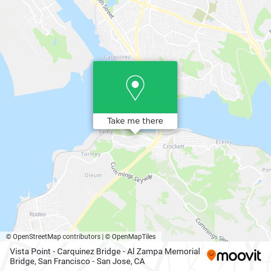 Vista Point - Carquinez Bridge - Al Zampa Memorial Bridge map