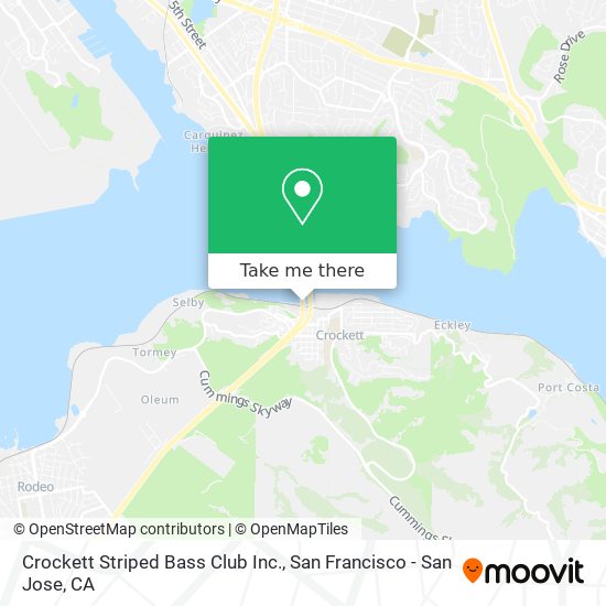 Crockett Striped Bass Club Inc. map