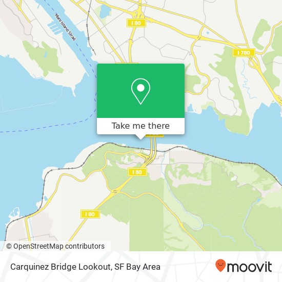 Mapa de Carquinez Bridge Lookout