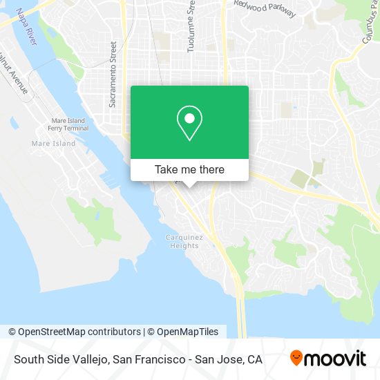 South Side Vallejo map