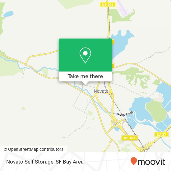 Novato Self Storage map