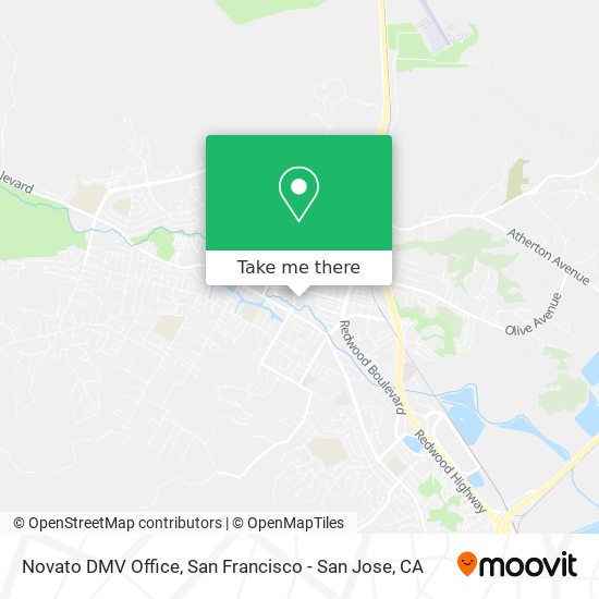 Novato DMV Office map
