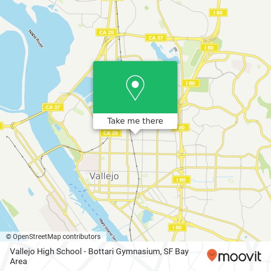 Mapa de Vallejo High School - Bottari Gymnasium