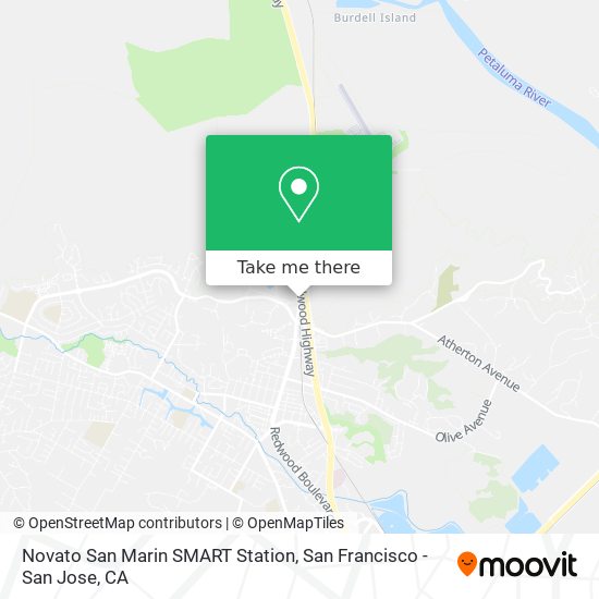 Mapa de Novato San Marin SMART Station