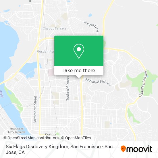 Six Flags Discovery Kingdom map