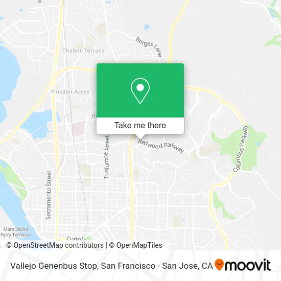 Mapa de Vallejo Genenbus Stop