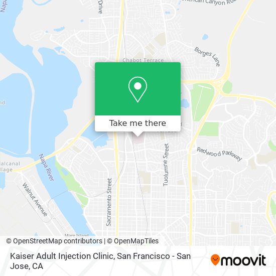 Mapa de Kaiser Adult Injection Clinic