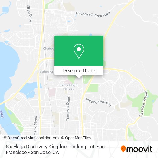 Mapa de Six Flags Discovery Kingdom Parking Lot