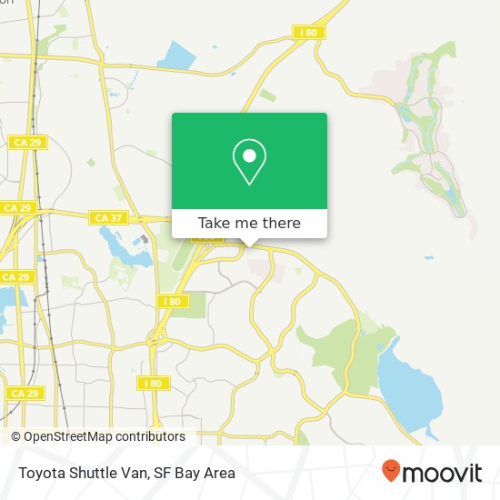 Toyota Shuttle Van map