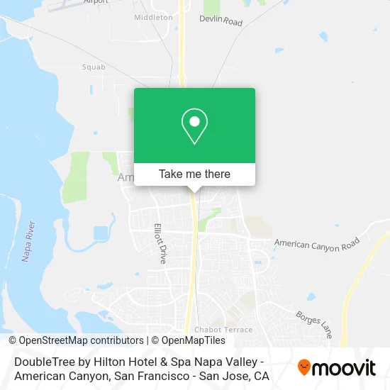 DoubleTree by Hilton Hotel & Spa Napa Valley - American Canyon map
