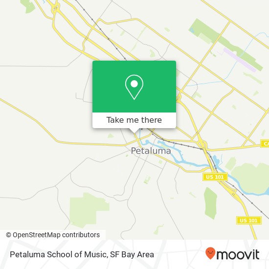 Mapa de Petaluma School of Music