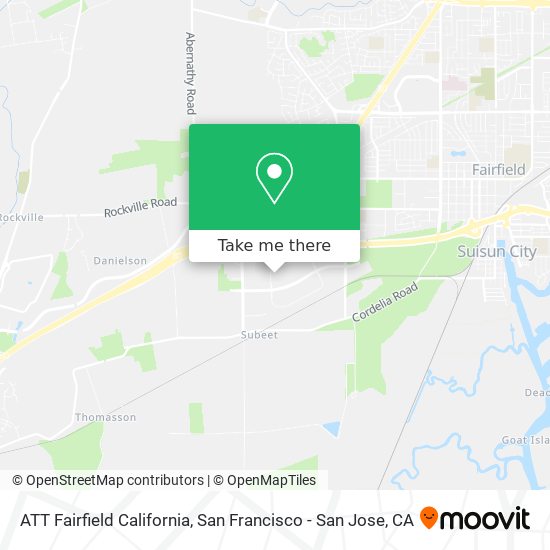 Mapa de ATT Fairfield California