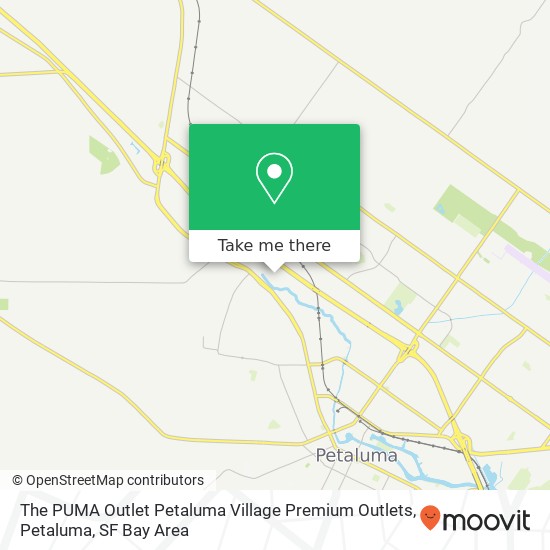 The PUMA Outlet Petaluma Village Premium Outlets, Petaluma map