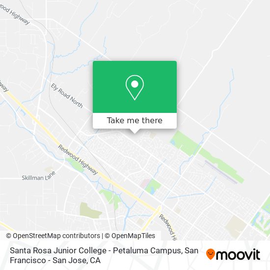 Santa Rosa Junior College - Petaluma Campus map