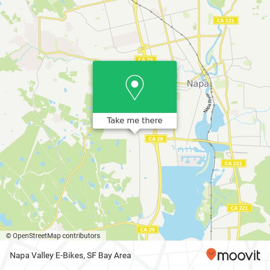 Napa Valley E-Bikes map