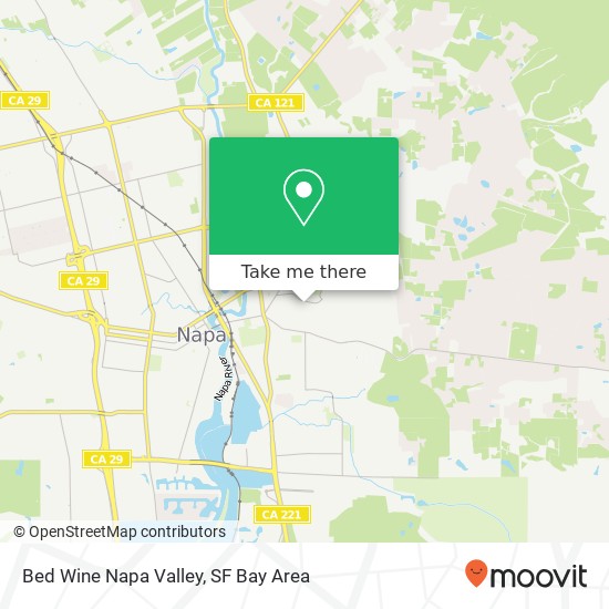 Mapa de Bed Wine Napa Valley