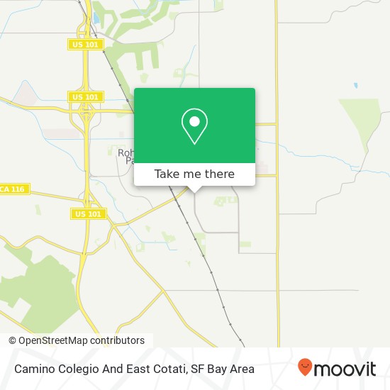 Camino Colegio And East Cotati map