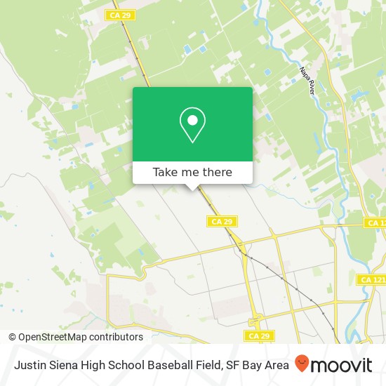 Justin Siena High School Baseball Field map