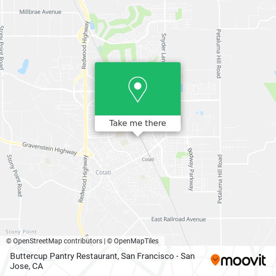 Mapa de Buttercup Pantry Restaurant