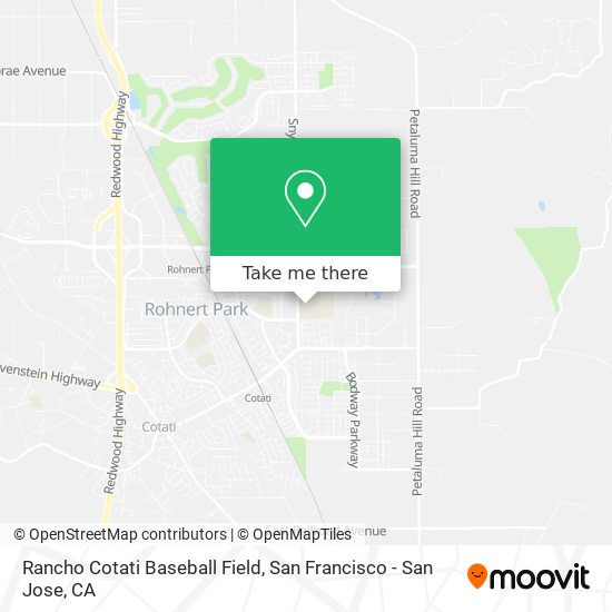 Rancho Cotati Baseball Field map